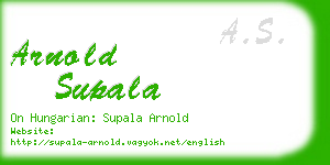 arnold supala business card